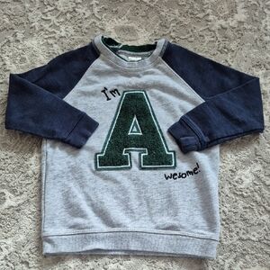 H&M Boy's Grey Preppy Crewneck Sweater Size 12-18M